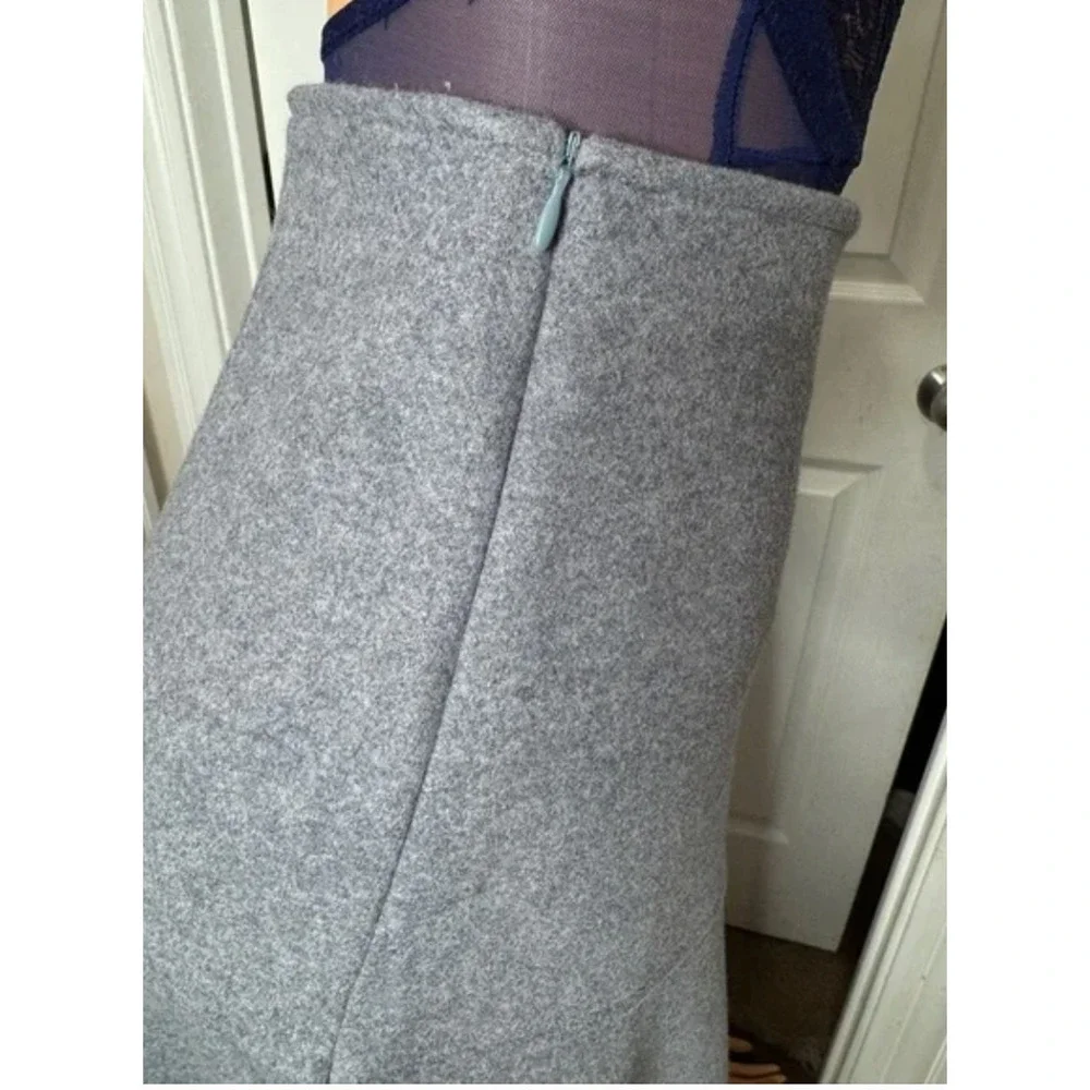 OGL CashSoft Wool-like Flared size S Maxi Skirt - Heather Dolphin Blue NWT